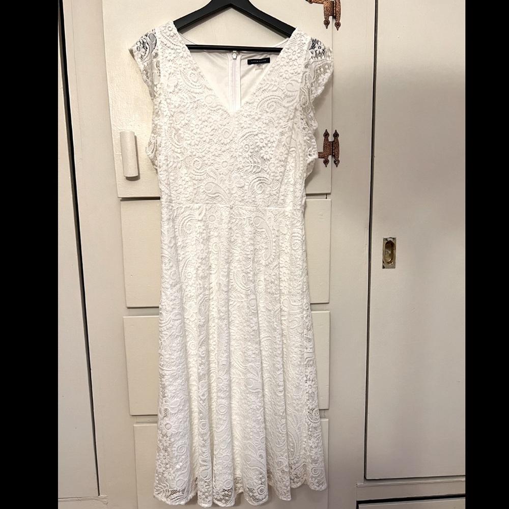 Tommy Hilfiger White Lace Dress, Size 10